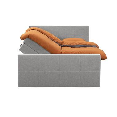 Boxspring avec espace de rangement et pied de lit Liv carré-grisclair-160x200cm product