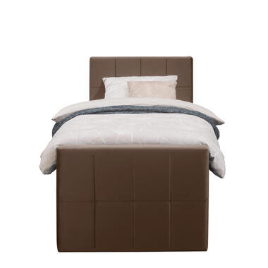 Boxspring avec pied de lit Liv carré - brun - 90x200 cm - pied rond product