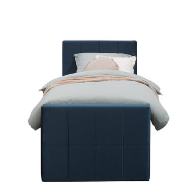 Boxspring avec pied de lit Liv carré - bleu - 90x200 cm - pied rond product