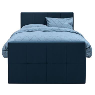 Boxspring avec pied de lit Liv carré - bleu - 120x200 cm - pied rond product