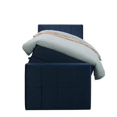 Boxspring avec espace de rangement et pied de lit Liv carré - bleu - 90x200cm product