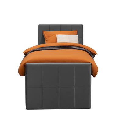Boxspring avec pied de lit Liv carré - gris - 90x200 cm - pied rond product
