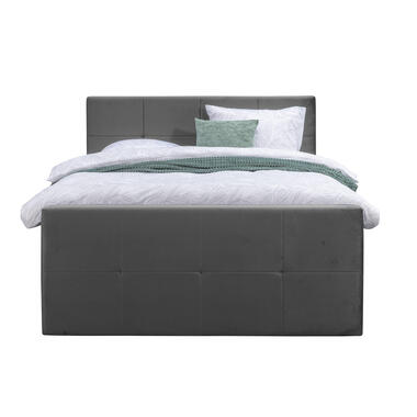 Boxspring avec pied de lit Liv carré - gris - 160x200 cm - pied carré product