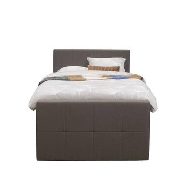 Boxspring avec pied de lit Liv carré - brun foncé - 120x200 cm - pied rond product