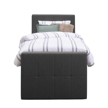 Boxspring avec pied de lit Liv carré - anthracite - 90x200 cm - pied carré product