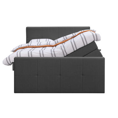Boxspring avec espace de rangement et pied de lit Liv carré - anthra-140x200cm product