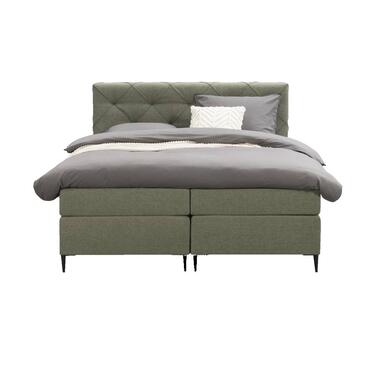 Boxspring Liv geruit - groen - 180x200 cm - slanke poot product