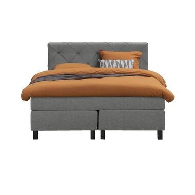 Boxspring Liv losange - gris clair - 140x200 cm - pied carré product