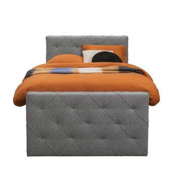Boxspring avec pied de lit Liv losange - gris clair - 120x200 cm - pied rond product