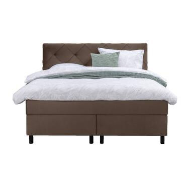 Boxspring Liv losange - brun - 140x200 cm - pied rond product