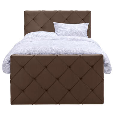 Boxspring avec pied de lit Liv losange - brun - 120x200 cm - pied carré product