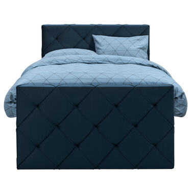 Boxspring avec pied de lit Liv losange - bleu - 120x200 cm - pied rond product