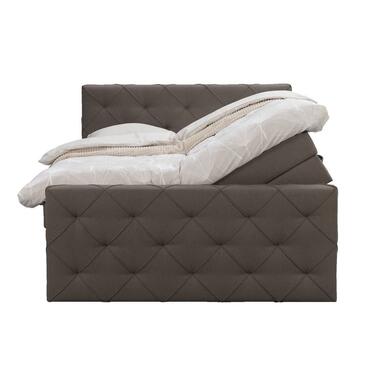 Boxspring avec espace de rangement et pied de lit Liv losange-brunf-140x200cm product