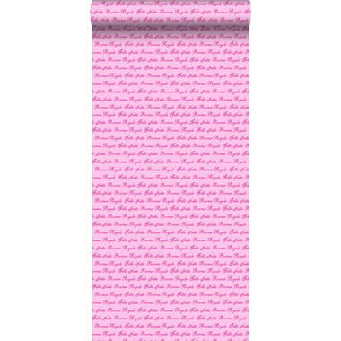 ESTAhome papier peint - mots de princesses - rose - 53 cm x 10,05 m product