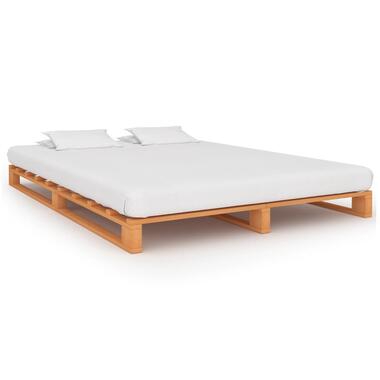 vidaXL Cadre de lit de palette marron bois de pin massif 140x200 cm product