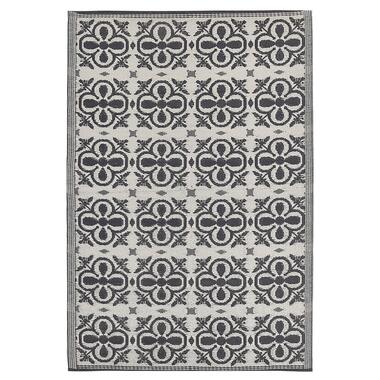 Tapis extérieur à motif floral noir et blanc 120 x 180 cm NELLUR product