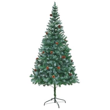 vidaXL Arbre de Noël artificiel avec pommes de pin 210 cm product