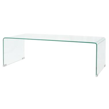 vidaXL Salontafel 98x45x30 cm gehard glas transparant product