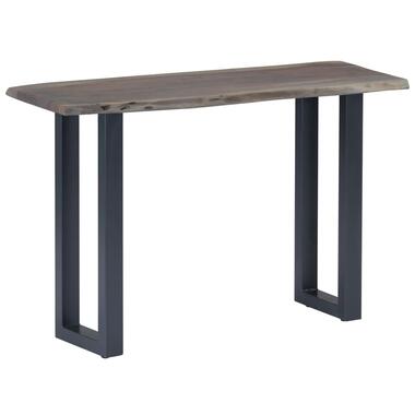 vidaXL Table console Gris 115 x 35 x 76 cm Bois d'acacia massif et fer product