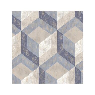 Dutch Wallcoverings - Trilogy Rustic Wood Tile beige/blauw -0,53x10,05 product