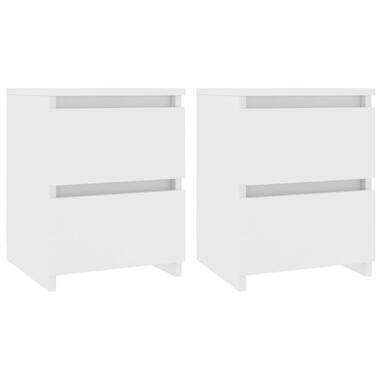 vidaXL Tables de chevet 2 pcs Blanc 30x30x40 cm Bois d'ingénierie product