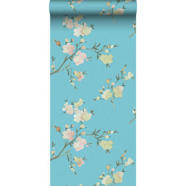 ESTAhome papier peint - fleurs de cerisier - bleu-Van-Gogh product