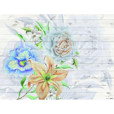 Sanders & Sanders papier peint mural - fleurs - blanc, bleu et orange product