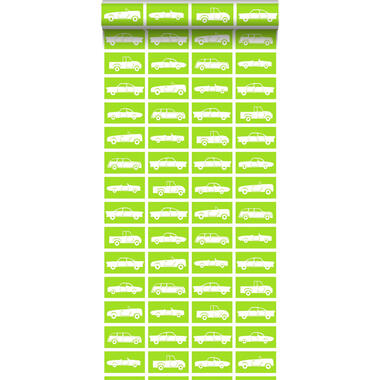 ESTAhome papier peint - voitures - vert citron - 53 cm x 10,05 m product