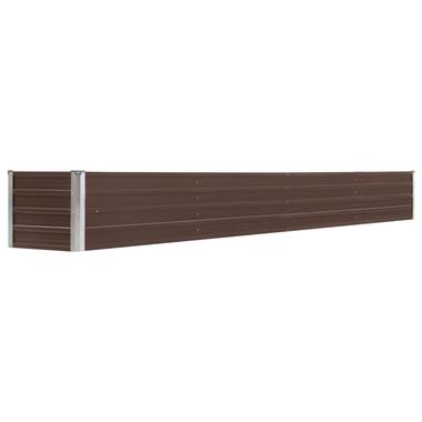 vidaXL Plantenbak verhoogd 320x40x45 cm gegalvaniseerd staal bruin product