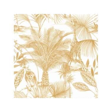 Dutch Wallcoverings - Jungle Fever Kidatu oker/wit - 0,53x10,05m product