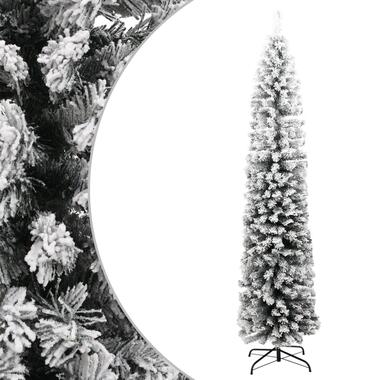 VIDAXL Sapin de Noël artificiel mince flocon de neige Vert 180 cm PVC product