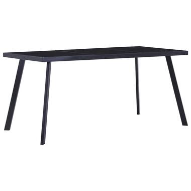 vidaXL Table de salle à manger Noir 180x90x75 cm Verre trempé product