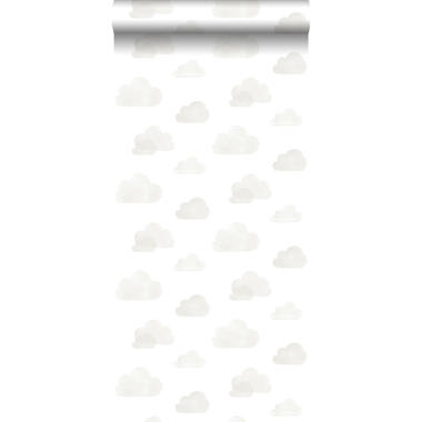 ESTAhome papier peint - petits nuages - gris clair et blanc product