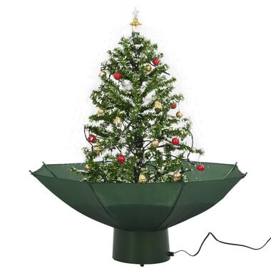 vidaXL Kerstboom sneeuwend met paraplubasis 75 cm groen product