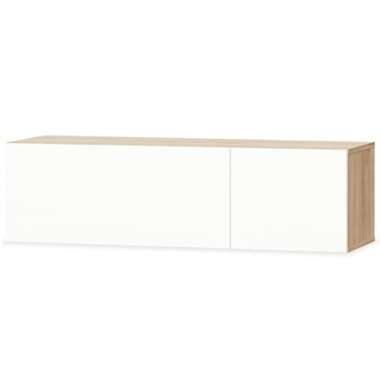 vidaXL Meuble TV bois d’ingénierie 120x40x34cm Chêne et blanc brillant product