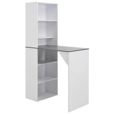 vidaXL Table de bar avec armoire Blanc 115x59x200 cm product