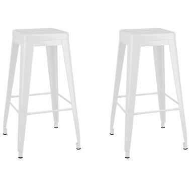 vidaXL - tabouret de bar - Blanc - Métal - 2 pcs product