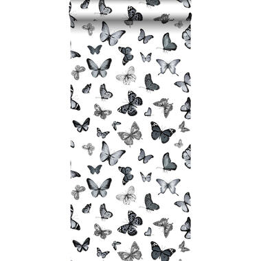 ESTAhome papier peint - papillons - noir et blanc - 53 cm x 10,05 m product