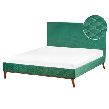 Lit double en velours vert 160x200 cm BAYONNE product