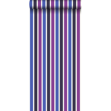ESTAhome papier peint - à rayures - bleu et violet - 53 cm x 10,05 m product