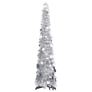 vidaXL Sapin de Noël artificiel escamotable argenté 120 cm PET product