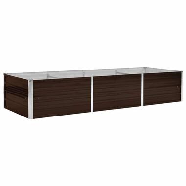 vidaXL Plantenbak verhoogd 240x80x45 cm gegalvaniseerd staal bruin product