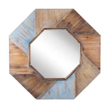 MIRIO - Wandspiegel - Donkere houtkleur - Dennenhout product