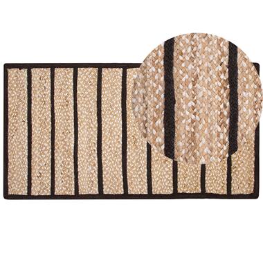 Tapis en jute et coton noir et beige 80 x 150 cm KARADONA product