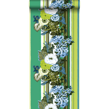 ESTAhome behangpapier - vintage bloemen - groen en limegroen product