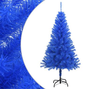 vidaXL Sapin de Noël artificiel avec support bleu 150 cm PVC product