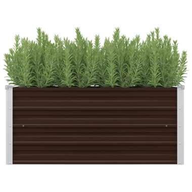 vidaXL Plantenbak verhoogd 100x40x45 cm gegalvaniseerd staal bruin product