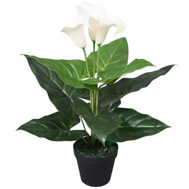 vidaXL Kunst calla lelie plant met pot 45 cm wit product