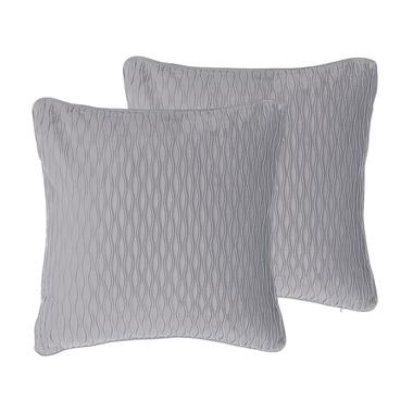 MOTARI - Sierkussen set van 2 - Grijs - 45 x 45 cm - Polyester product