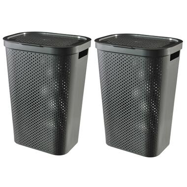 Curver Infinity Recycled Coffre à Linge - 60L - lot de 2 - Anthracite product
